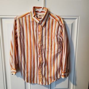 Button down vertical striped shirt Boys XS 4/5